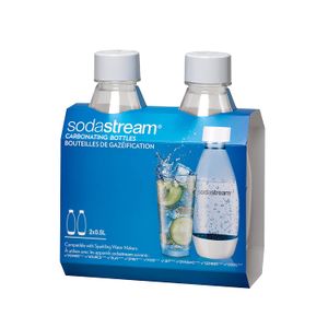 SodaStream Source Botellas para preparar bebidas con gas (Twin Pack), .5 L), color blanco