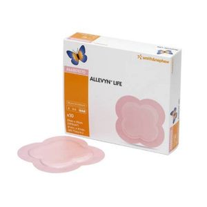 Smith & Nephew Espuma Dressing Allevyn Life 8.25 x 8.25" quadrilobe estéril (# 66801070, se vende por caja)