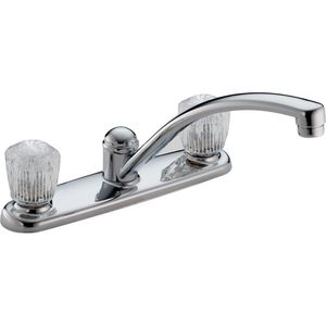 Delta Faucet 2102-lf Classic Series – CHROME 2-Handle llave de la cocina, 2102LF