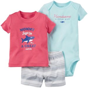 Carter's Baby Boys' 3-Piece Bodysuit & Diaper Cover Set