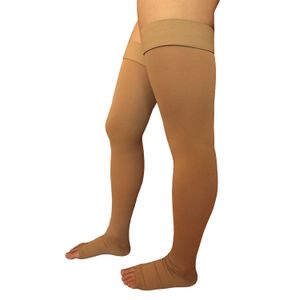 runee Thigh High abierto Toe Medias de compresión (, alta calidad, mejor para variz, DVT, edema, Spider sentido, hinchazón, el embarazo, Viajes, 2XL,