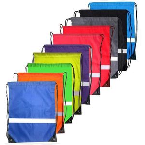 Mochila con cordón reflectante de 10 colores