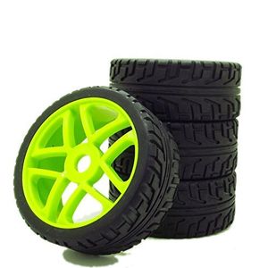 Rueda Cubos Llantas y neumáticos H Thread Pattern Green Pack de 4