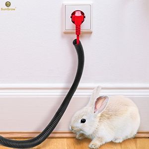 SunGrow - Tubo de alambre para proteger cables de conejos, gatos y otras mascotas, gestiona eficientemente los cables abiertos, Negro
