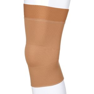 Medi ortopédica Seamless Knit rodilla apoyo w/silicona banda superior, Beige, 1, 1
