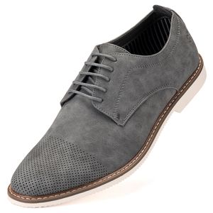 Mio Marino zapatos casuales para hombre - zapatos de ante - dedo del pie perforado - zapatos Oxford para hombre, en una bolsa de zapatos