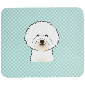 Caroline tesoros del tablero de ajedrez Bichon Frisé Alfombrilla de mouse/PAD/Salvamanteles caliente (bb1155mp), color azul