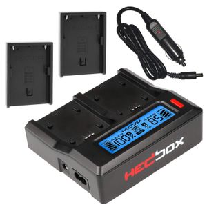 HEDBOX RP-DC50/DBPU - Kit de cargador de batería inteligente LCD dual compatible con batería tipo BP-U de Sony