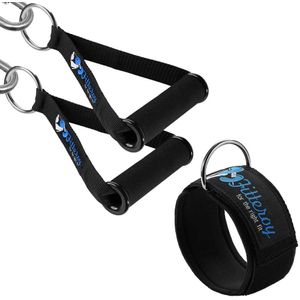 Fitteroy – Juego de asas y correa para tobillo – Accesorios para gimnasio y casa