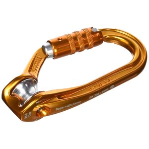Mosquetón Polea, aluminio, Oro