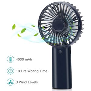 Portable Personal Fan, Mini Hand Held Fan, Desktop Handheld Fan, USB Rechargeable Battery Operated Fan, 4000mAh, 3 Speed Settings, Quick Charging, Str