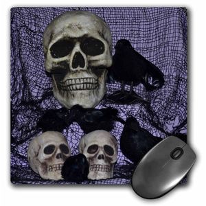 Calavera Y Cuervos Calaveras con Ravens por ellas – Alfombrilla de mouse, 8 por 8 inches (MP _ _ _ _ _ _ _ _ _ _ 27278 _ _ _ _ _ _ _ _ _ _ 1)