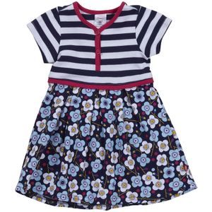 Zutano bebé niña blaue Blumen Pleated Vestido (Baby) – Azul Marino, 9 meses, Marino