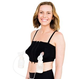 Sostén extractor de leche materna Simple Wishes, manos libres, Negro