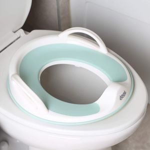 Potty Training Seat for Boys and Girls with Handles, Fits Round & Oval Toilets, Non-Slip with Splash Guard, Includes Free Storage Hook - Jool Baby