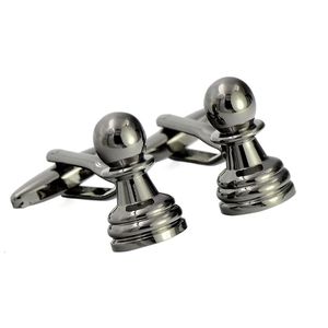 Envidia Gun Metal ajedrez Gemelos con caja de regalo