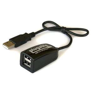 Plugable USB 2.0 2-Port divisor Hub/Ultra Compacta de Alta Velocidad (480 Mbit/s, USB 2.0 Windows, Linux, OS X, cromado OS)