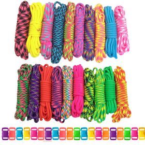 Paracord Planet 550 lb tipo III neón Paracord Kit de manualidades. Incluye hebillas