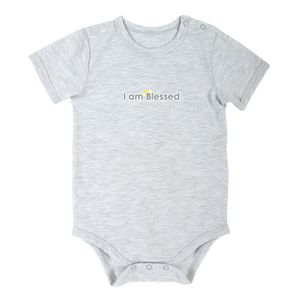 Body bebé inspirador gris jaspeado