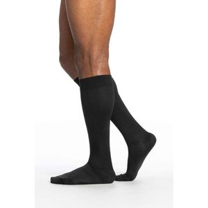 Sigvaris para hombre Midtown microfibra rodilla alta 20 – 30 mmHg longitud larga, L largo, Negro, 1