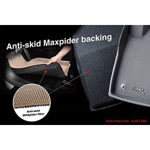 3D MAXpider Complete Set Alfombra de piso Custom Fit para ciertos modelos Toyota Matrix Classic Carpet Grey