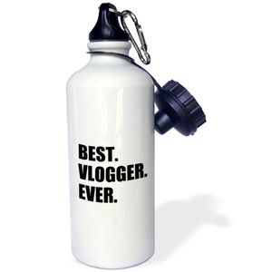 3dRose WB _ _ _ _ _ _ _ _ _ _ 179783 _ _ _ _ _ _ _ _ _ _ 1 Best Vlogger Ever Fun Job Pride regalo para World 's Greatest vlogging Deportes botella de