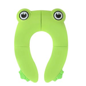 Asiento de inodoro portátil plegable de viaje, reutilizable con almohadillas de silicona antideslizantes y bolsa de transporte, para bebés, niños