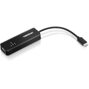 TRENDnet USB-C 3.1 a RJ-45 2.5 Gigabit LAN Ethernet Cable adaptador para MacBook, Chromebook, Windows 10, 8.1, Mac OS, TUC-ET2G (negro)