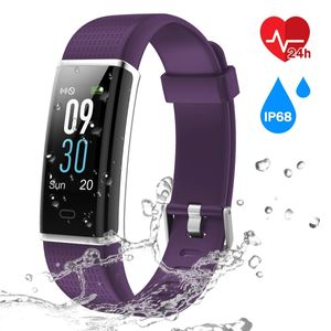 OMNIX id130 Plus HR pulsera inteligente con monitor de ritmo cardíaco, IP67 impermeable, contador de pasos podómetro