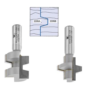 Whiteside Router Bits 3370 Wedge Set con 1 – 1/4 Pulgadas Y 5/8-inch de gran diámetro machihembrados y a 1 – 1/4-inch longitud de corte
