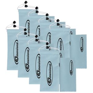 8 Unidades Ed anteojos 3d Bolsa De Almacenamiento Caso Lot para anteojos 3d pasivas by LG, Edimensional y otros con paño de limpieza de microfibra. Co