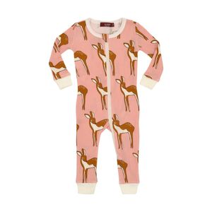 Pijama Con Cremallera De Algodón Orgánico Milkbarn - Rose...