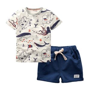 Conjunto de ropa de verano para niño de manga corta con camiseta y pantalones cortos, 2 piezas