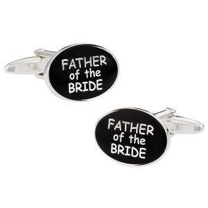 Boda Gemelos para padre de la novia en negro y plateado por Cuff-Daddy