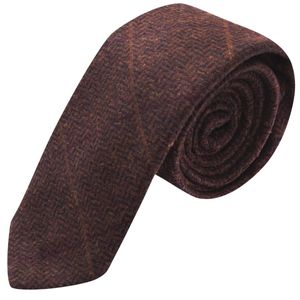 Lujo caoba diseño de cuadros corbata, Tweed