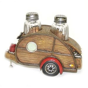 Sal y pimienta Set, Woody Teardrop RV Camper, 17,8 cm, coleccionable Decoración de Cocina