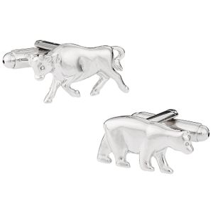 Bull & Bear Gemelos de plata por Cuff-Daddy