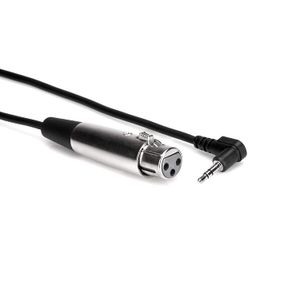 Hosa XVM-101F Cable de micrófono, XLR3F a ángulo recto 0.138 in TRS - 1 ft.