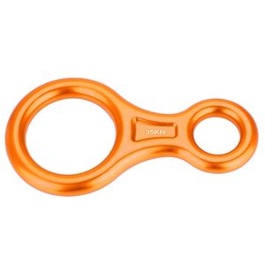 Escalada Rappel 8 Anillo 35KN Figura 8 Palabra Cuerda de aleación de aluminio Descender Rappel Anillo para escalada al aire libre