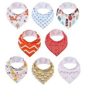 Baberos para bebé, paquete de 8 unidades, suaves y absorbentes para niños y niñas - Baby Bandana Babero Babero