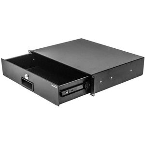navepoint cajón de montaje en rack para servidor de 19 pulgadas Gabinete Caso o DJ con candado y llaves 2U Black
