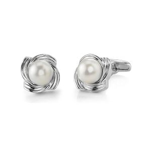 Plata de ley Blanco Agua dulce Twister Gemelos