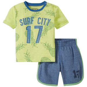 Kapital K Baby Boys' Surf City Graphic Tee/Pull-on Short Set Toddler