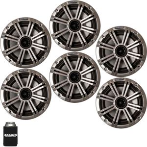Kicker 6.5" plata Altavoces marinos (Qty 6) altavoces de 3 pares de repuesto OEM