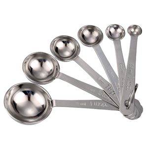 Cucharas medidoras de acero inoxidable para secar o líquido de calidad comercial.