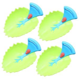 JamHooDirect - Extensor de grifo con mango extensible, para lavabo, para bebés, niños y niños, diseño de hojas, 4 azules