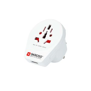 SKROSS World to UK USB Travel Adaptor