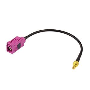 Eightwood Fakra H Pink Female Socket a SMB Plug Male RF Cable 15cm 6 para Sirius XM Satellite Radio Antenna