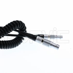 eonvic 5 Pin LEMO macho a 4 pines macho Cable en espiral, Código De Tiempo Red Epic Cámara Ambiental Lockit Caja