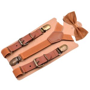 MENDENG - Juego de corbatas elásticas para niños con tirantes de bronce